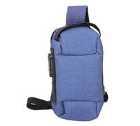 ZAWELIYO Bolso Bandolera Impermeable Antirrobo con Cerradura de Combinación para Viajes Al Aire Libre Bolso de Pecho de Tela Oxford para Hombres/Mujeres/Estudiantes (Azul)