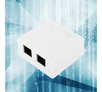 ZAWELIYO Caja de Conectores de Redes Elegante RJ45-8P8C Cat 6 para área de Trabajo, Caja de Información de Escritorio de 250 Durabilidad para Cableado de Redes