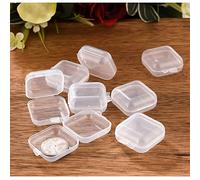 ZAWELIYO Caja Transparente Pequeña, Caja de Cuentas Transparente y Duradera de Amplia Aplicación para Pastillas de Joyería para Viajes en Casa y Oficina, 1 Pequeña