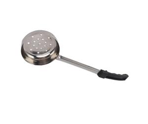 ZAWELIYO Cuchara Medidora Duradera de Acero Inoxidable para Untar Pizza para Cocinar en la Cocina, Agarre Seguro para Pizza Caliente, Cuchara de Sopa Multiusos para el Hogar, 1 Pieza (Negro 6oz