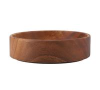 ZAWELIYO Cuenco de Madera para Servir, Elegante y Duradero, para Ensalada, Fruta, Aperitivos, Fiesta, Picnic, Ligero, Portátil, para Cocina Casera, 1 Cuenco para Servir (Redondo tamaño pequeño)