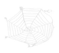 ZAWELIYO Decoración de Telaraña Espeluznante, Red Redonda Blanca de 3,6 M para Fiesta de Halloween, Patio, Mascaradas Interiores y Exteriores