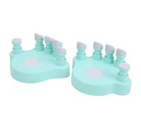 ZAWELIYO Dispositivo de Entrenamiento de Dedos de Piano, Ejercitador de Mano Antiplegable para una Forma Correcta de la Mano, Adecuado para Principiantes, Hecho de ABS y Silicona, 2 Unidades (Verde)