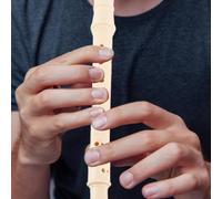ZAWELIYO Grabadora de 8 Agujeros, Instrumento Portátil Ligero para Niños, Aprendizaje de Música, Construcción ABS (Blanco)