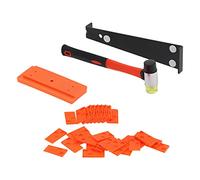 ZAWELIYO Herramientas de Instalación de Pisos de Madera Kit de Martillo de Goma Duradero para una Fácil Instalación de Pisos Laminados Naranja