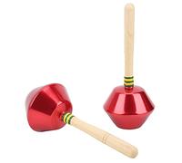 ZAWELIYO Instrumento de Martillo de, Agitador de Aluminio Colorido, Perfecto para Entrenar la Audición y la Creatividad, para Niños en Edad Preescolar, Paquete de 2 (Rojo)