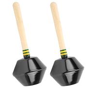ZAWELIYO Instrumento de Martillo de, Agitador de Aluminio Colorido, Perfecto para Entrenar la Audición y la Creatividad, para Niños en Edad Preescolar, Paquete de 2 (Negro)