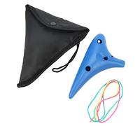 ZAWELIYO Instrumento de Viento Ocarina de 12 Agujeros Azul para Principiantes y Profesionales con Partitura Musical y Diseño Fácil de Transportar