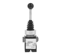 ZAWELIYO Interruptor de Palanca de Mando Stick XD2-PA22CR de 2 Posiciones con Contactos 2NO, Interruptor Momentáneo para Circuitos de Control Industrial AC/DC