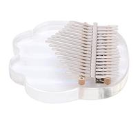 ZAWELIYO Kalimba de 17 Tonos, Piano de Pulgar Acrílico, Instrumento para Principiantes para Niños, Música Al Aire Libre, Regalo Divertido, 15,6x14,5 Cm