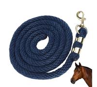ZAWELIYO Línea de Lámpara de Caballos Cortos de 2m, 1.500 Kg de Resistencia a la Rotura de la Cuerda + Chasquido de Acero Inoxidable para el Entrenamiento de Potro, Manejo de Caminar (Azul Marino)