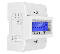 ZAWELIYO Medidor de Energía Trifásico de 4 Cables, Vatímetro Electrónico Compacto Adecuado para Uso Residencial y Comercial, Pantalla LCD de Metal de 100A