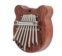 ZAWELIYO Mini Piano Kalimba de 8 Tonos con Forma de Oso, Diseño Bonito para Regalo de Niños, Actividades de Ocio Al Aire Libre, Madera de Caoba, 7x6x2cm