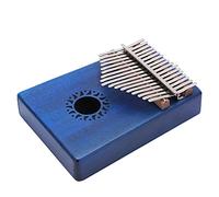 ZAWELIYO Piano de Pulgar Piano de Dedo Portátil de Madera de Acacia 17 Teclas para Principiantes Amantes de la Música Tamaño Azul 18,5 X 13,8 X 4 Cm