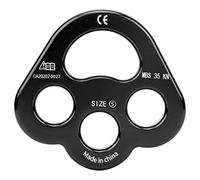 ZAWELIYO Placa de Fuerza de 3 Orificios Placa de Aparejo de 3 Orificios de Alta Carga de Aleación de Aluminio de Forma Redonda para Expansión Al Aire (Negro)