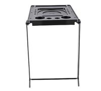 ZAWELIYO Plataforma de Escalera de Hierro Multifuncional para Renovación del Hogar, Soporte de Trabajo Plegable, Diseño de Marco para Uso Eficiente del Espacio, 1 Unidad (Negro)