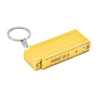 ZAWELIYO Regla Plegable de ABS de 2 Piezas, Vara Medidora Plegable Portátil de 0,5 M con Llavero para Carpintería, Colocación de Azulejos, Proyectos de Carpintería (Amarillo)