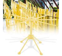 ZAWELIYO Rejilla de Secado de Pasta, Soporte Plegable para Espaguetis, Secador, Base Antideslizante para Herramientas de Cocina, Blanco/amarillo, 11 "para Amantes de las Pastas Caseras (Amarillo)