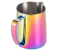 ZAWELIYO Taza de café de Acero Inoxidable 304 con Asa para Espumar Leche Latte Art en Color Morado, Diseño Ergonómico, 10,4 Oz (600ml)