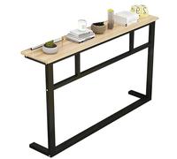ZAWQFDZ Mesa consola delgada con almacenamiento, mesa estrecha detrás del sofá, marco de acero grueso, mesa de entrada para entrada, mesita de noche, cubierta de radiador o pasillo (amarillo, 160 x 80