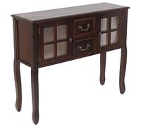 ZAWQFDZ Mesa de Recibidor con Espacio de Almacenamiento, Consola con Tiradores de LatóN y Patas Antideslizantes, Ideal para Sala de Estar, Dormitorio, Recibidor y MáS(Brown,39.3in/100cm)
