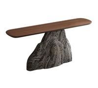 ZAWQFDZ Mesas de Entrada, Consola Moderna, Tablero Ancho con Patas de Pedestal de Fibra de Vidrio, Ideal para Recibidor, Sala de Estar y Salón de Té(47.2in/120cm)