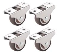 ZAWQFDZ Paquete de 4 Ruedas Giratorias con Bloqueo, Rueda Industriales, Ruedas de Placa, para Cama Nido, Gabinete, Cajón(Silver,Medium)