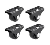 ZAWQFDZ Paquete de 4 Ruedas Giratorias con Bloqueo, Rueda Industriales, Ruedas de Placa, para Cama Nido, Gabinete, Cajón(Black,Small)