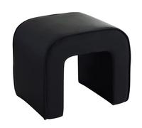 ZAWQFDZ Reposapiés Moderno Tapizado, Otomana de Cuero Grueso Resistente a Arañazos con Espuma de Alta Resiliencia 40D, para Rincón de Lectura y Dormitorio(Black)