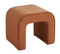 ZAWQFDZ Reposapiés Moderno Tapizado, Otomana de Cuero Grueso Resistente a Arañazos con Espuma de Alta Resiliencia 40D, para Rincón de Lectura y Dormitorio(Yellow)