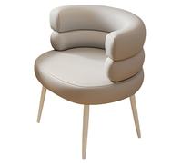 ZAWQFDZ Taburete De Maquillaje Moderno, Taburete Tocador De Cuero Sintético, con Respaldo Y Brazos, para Sala De Estar, Dormitorio, Tocador, Oficina Y Rincón De Lectura(Gray)