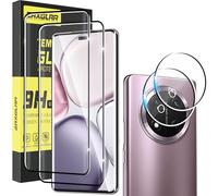 ZAXGLAR Protector Pantalla para Honor Magic 7 Lite Cristal templado,2 x Protectores de Pantalla + 2 x Protectores de Lente de Cámara,Sin burbujas y duradero