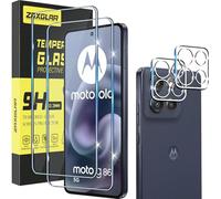 ZAXGLAR Protector Pantalla para Motorola Moto G86 5G Cristal templado,2 x Protectores de Pantalla + 2 x Protectores de Lente de Cámara,Sin burbujas y duradero