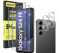 ZAXGLAR Protector Pantalla para Samsung Galaxy S24 FE Cristal templado,2 x Protectores de Pantalla + 2 x Protectores de Lente de Cámara,Sin burbujas y duradero