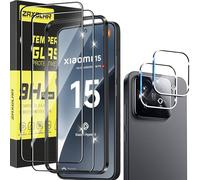 ZAXGLAR Protector Pantalla para Xiaomi Mi 15 5G Cristal templado,2 x Protectores de Pantalla + 2 x Protectores de Lente de Cámara,Sin burbujas y duradero Templado Película Protectora