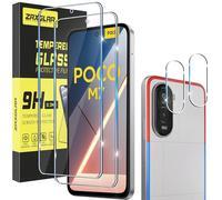 ZAXGLAR Protector Pantalla para Xiaomi POCO M7 4G Cristal templado,2 x Protectores de Pantalla + 2 x Protectores de Lente de Cámara,Sin burbujas y duradero