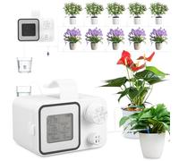 Zaxiva Sistema de Riego Automático para 15 Plantas con Temporizador, Type-C, Goteros Ajustables, Riego por Goteo, Controlador de Riego para Interior, Balcón, Jardín e Invernadero