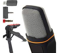 ZaxSound Micrófono cardioide de condensador, micrófono profesional, con trípode, para PC, portátil, iPhone, iPad, teléfonos Android, tabletas, xBox y YouTube