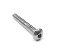 ZAYI Tornillos de cabeza de botón M5-0.8 x 40 mm, unidad de enchufe Allen, acero inoxidable 304, rosca completa, acabado brillante, rosca métrica, tornillos hexagonales, 20 piezas (M5-0.8 x 40 mm)