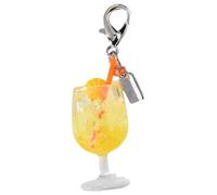 ZAYIUKI Llavero de vaso pequeño de moda para copa con bonito dije de fruta y accesorio para soporte para bálsamo labial