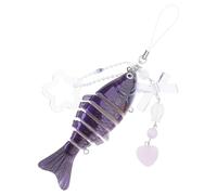 ZAYIUKI Llavero realista con forma de pez y estrella para teléfono móvil, hecho a mano, accesorios móviles para hombres y mujeres