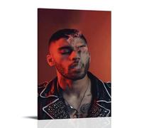 Zayn Malik- Lienzo de pintura al óleo impermeable y resistente a las manchas, adecuado para cualquier estilo decorativo de dormitorio, sala de estar, oficina, estilo marco, 60 x 90 cm