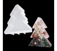 Zayookey Moldes de Resina Epoxi Árbol de Navidad Grande Moldes de Fundición de Resina de Silicona sujetalibros de Bricolaje Molde para Hacer jabón Muestras de Insectos Flores Secas Hojas