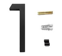 Zayookey Números flotantes modernos para dirección de puerta, números de 4.72 pulgadas, números de calle negros para buzón, patio, hogar, pared, puerta, puerta de garaje con kit de clavos (puerta