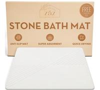 zåz interiors ZAZ Stont, Tierra de diatomeas, Antideslizante, rápida absorción de Agua, Natural, Ligera, fácil de Limpiar (Encaje Blanco), 04SM