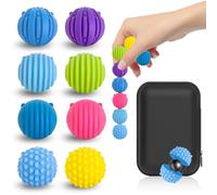 Zaztytoy 8 Bolas magnéticas - Set de Pelotas antiestrés de Silicona con Caja de Almacenamiento, para apretar, agarrar, unir y organizar en Momentos de relajación, para Oficina y Uso Diario (Azul)