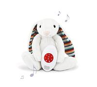 ZAZU BIBI The Bunny Toy - Juguete suave musical con sonido de latido del corazón, sonidos relajantes para ayudar a tu bebé a calmarse más fácilmente, latido del corazón y ruido blanco, apagado