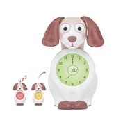 ZAZU Davy The Dog Clock - Reloj de Entrenamiento para Dormir y luz Nocturna para niños | Despertador Luminoso | Ayuda a tu Hijo a Aprender cuándo despertarse | Brillo Ajustable | Apagado automático