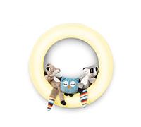 ZAZU Fay Rex and Otis Nightlight - Luz nocturna de pared recargable para bebé con animales de peluche | Lámpara de pared LED multicolor para niños con sensor de movimiento | Recargable | Apagado
