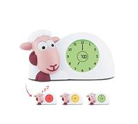 Zazu Reloj Sam el Cordero - Reloj de Entrenamiento para Dormir y luz Nocturna para niños | Despertador Luminoso | Ayuda a tu Hijo a Aprender cuándo despertarse | Brillo Ajustable | Apagado automático